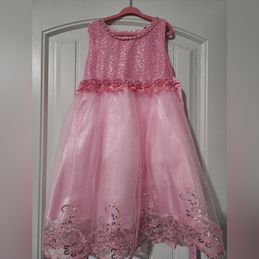 Elegant Pink Floral Dress